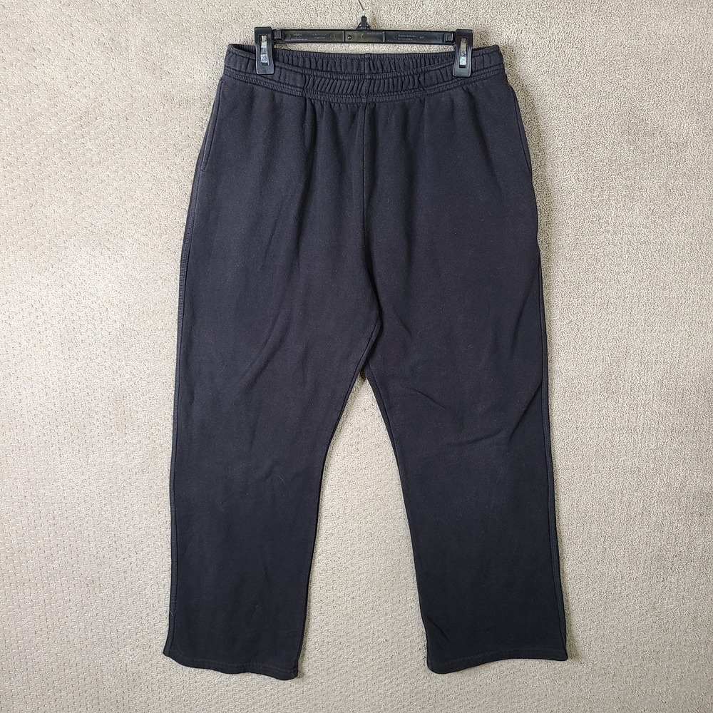 Everlast Pants Womens Large Black Fleece Sweatpants Pull‎ On Cotton Blend
